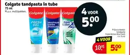 Kruidvat Colgate tandpasta in tube aanbieding