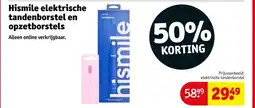 Kruidvat Hismile elektrische tandenborstel en opzetborstels aanbieding
