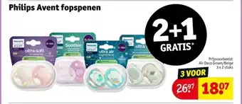 Kruidvat Philips Avent fopspenen aanbieding