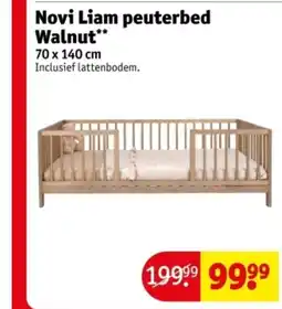 Kruidvat Novi Liam peuterbed Walnut aanbieding