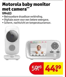 Kruidvat Motorola baby monitor met camera VM483 aanbieding