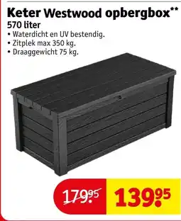 Kruidvat Keter Westwood opbergbox aanbieding