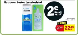 Kruidvat Biotrue en Boston lensvloeistof aanbieding