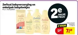 Kruidvat Zwitsal babyverzorging en enkelpak babydoekjes aanbieding