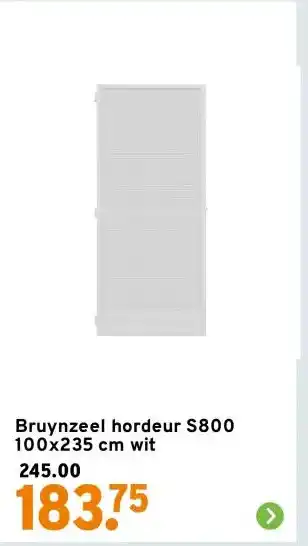 GAMMA Bruynzeel hordeur S800 100x235 cm wit aanbieding