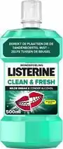 Bol.com Listerine - Mondwater - Clean & Fresh - Zonder Alcohol - 500 ml aanbieding