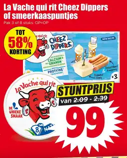 Dirk La Vache qui rit Cheez Dippers of smeerkaaspuntjes aanbieding