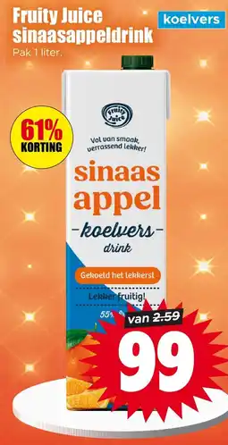 Dirk Fruity Juice Sinaasappeldrink aanbieding