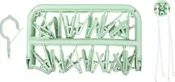 Bol.com Benson Droogcarrousel - groen - kunststof - 32 clips/knijpers - 30 x 40 cm - droogmolen aanbieding