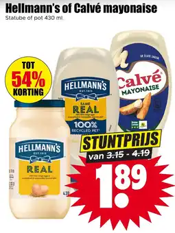 Dirk Hellmann's of Calvé mayonaise aanbieding