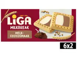 Hoogvliet Liga Milkbreak koeken duo melk chocolade biscuits aanbieding