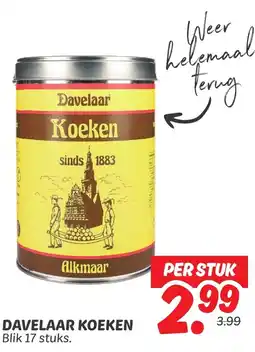 Dekamarkt Davelaar koeken aanbieding