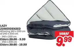 Dekamarkt Lazy zomerdekbed aanbieding