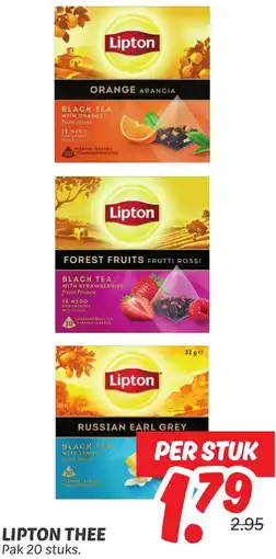 Dekamarkt Lipton thee aanbieding