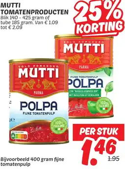 Dekamarkt Mutti tomatenproducten aanbieding