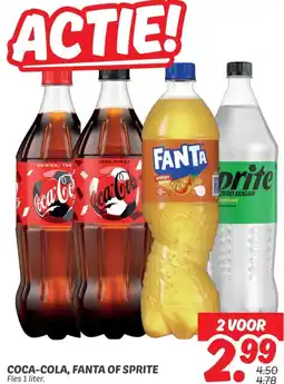 Dekamarkt Coca-cola, fanta of sprite aanbieding