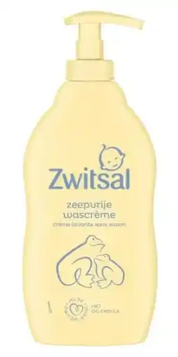 De Online Drogist Zwitsal Zeepvrije Wascrème Met Pomp aanbieding