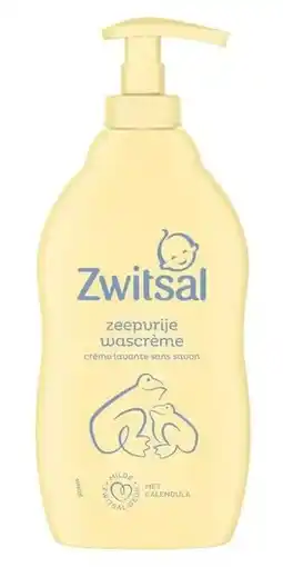 De Online Drogist Zwitsal Zeepvrije Wascrème Met Pomp aanbieding