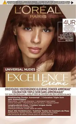 De Online Drogist L'Oréal Paris Excellence Creme - 4UR Universeel Donker Rood aanbieding