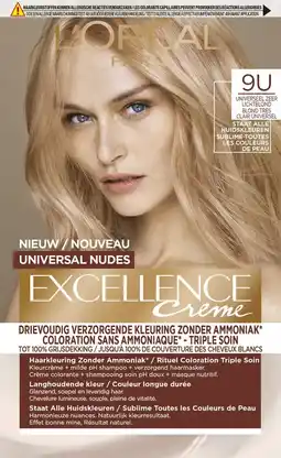 De Online Drogist L'Oréal Paris Excellence Creme - 9U Universeel Zeer Lichtblond aanbieding