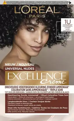 De Online Drogist L'Oréal Paris Excellence Creme - 1U Universeel Zwart aanbieding