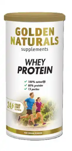 De Online Drogist Golden Naturals Whey Protein Poeder 450GR aanbieding