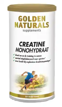 De Online Drogist Golden Naturals Creatine Monohydraat Poeder 350GR aanbieding