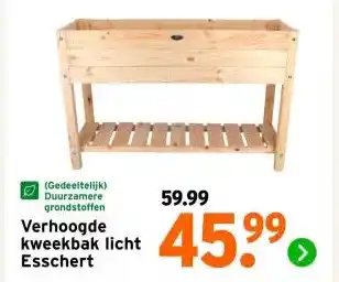 GAMMA Verhoogde kweekbak licht Esschert aanbieding