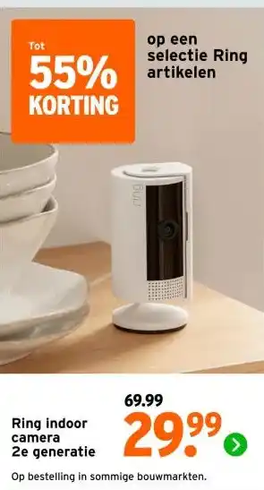 GAMMA Ring indoor camera aanbieding