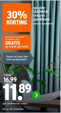 GAMMA op alle GAMMA gordijnen aanbieding
