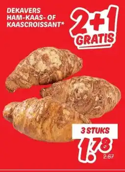 Dekamarkt DEKAVERS HAM-KAAS-OF KAASCROISSANT aanbieding
