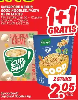 Dekamarkt KNORR CUP A SOUP, GOOD NOODLES, PASTA OF POTATOES aanbieding