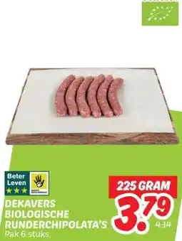 Dekamarkt DEKAVERS BIOLOGISCHE RUNDERCHIPOLATA'S aanbieding