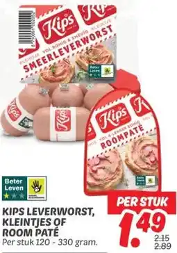 Dekamarkt KIPS LEVERWORST, KLEINTJES OF aanbieding
