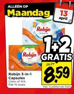 Vomar Voordeelmarkt Robijn 3-in-1 Capsules aanbieding