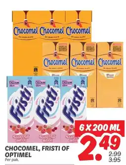 Dekamarkt CHOCOMEL, FRISTI OF OPTIMEL aanbieding