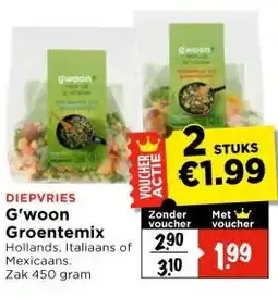 Vomar Voordeelmarkt G'woon Groentemix aanbieding