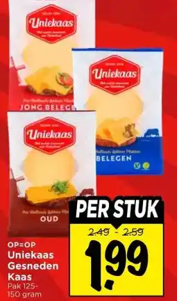 Vomar Voordeelmarkt Uniekaas Gesneden Kaas aanbieding