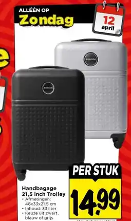 Vomar Voordeelmarkt Handbagage 21,5 inch Trolley aanbieding