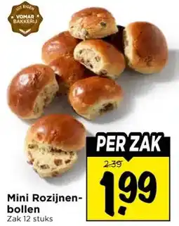 Vomar Voordeelmarkt Mini Rozijnen- bollen aanbieding