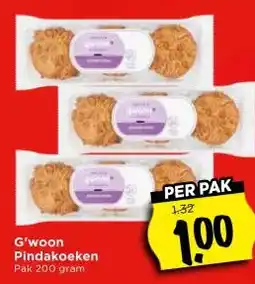 Vomar Voordeelmarkt G'woon Pindakoeken aanbieding