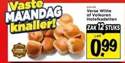 Vomar Voordeelmarkt Verse Witte of Volkoren Hotelkadetten aanbieding