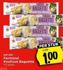 Vomar Voordeelmarkt Farmland Knoflook Baguette aanbieding