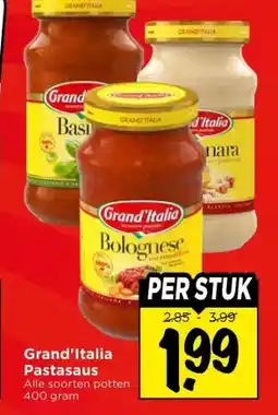 Vomar Voordeelmarkt Grand'Italia Pastasaus aanbieding