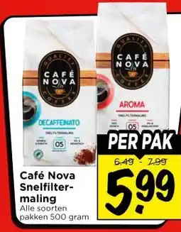 Vomar Voordeelmarkt Café Nova Snelfilter- maling aanbieding