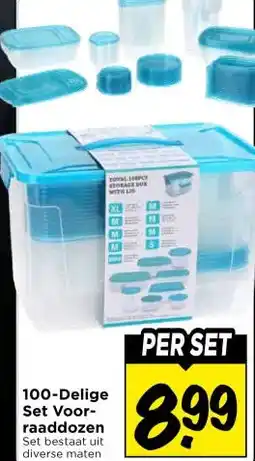 Vomar Voordeelmarkt 100-Delige Set Voor- raaddozen aanbieding