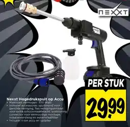 Vomar Voordeelmarkt Nexxt Hogedrukspuit op Accu aanbieding