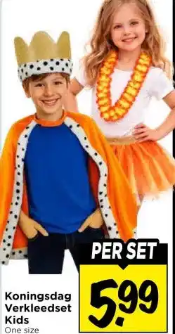 Vomar Voordeelmarkt Koningsdag Verkleedset Kids aanbieding