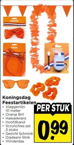 Vomar Voordeelmarkt Koningsdag Feestartikelen aanbieding
