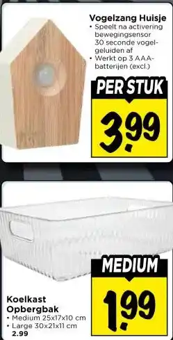 Vomar Voordeelmarkt Koelkast Opbergbak aanbieding